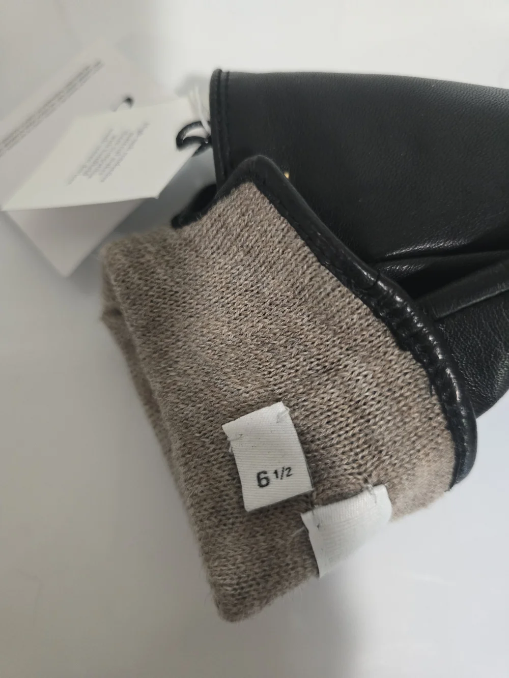 NWT COACH Black Leather Tech Gloves - Size 6 1/2